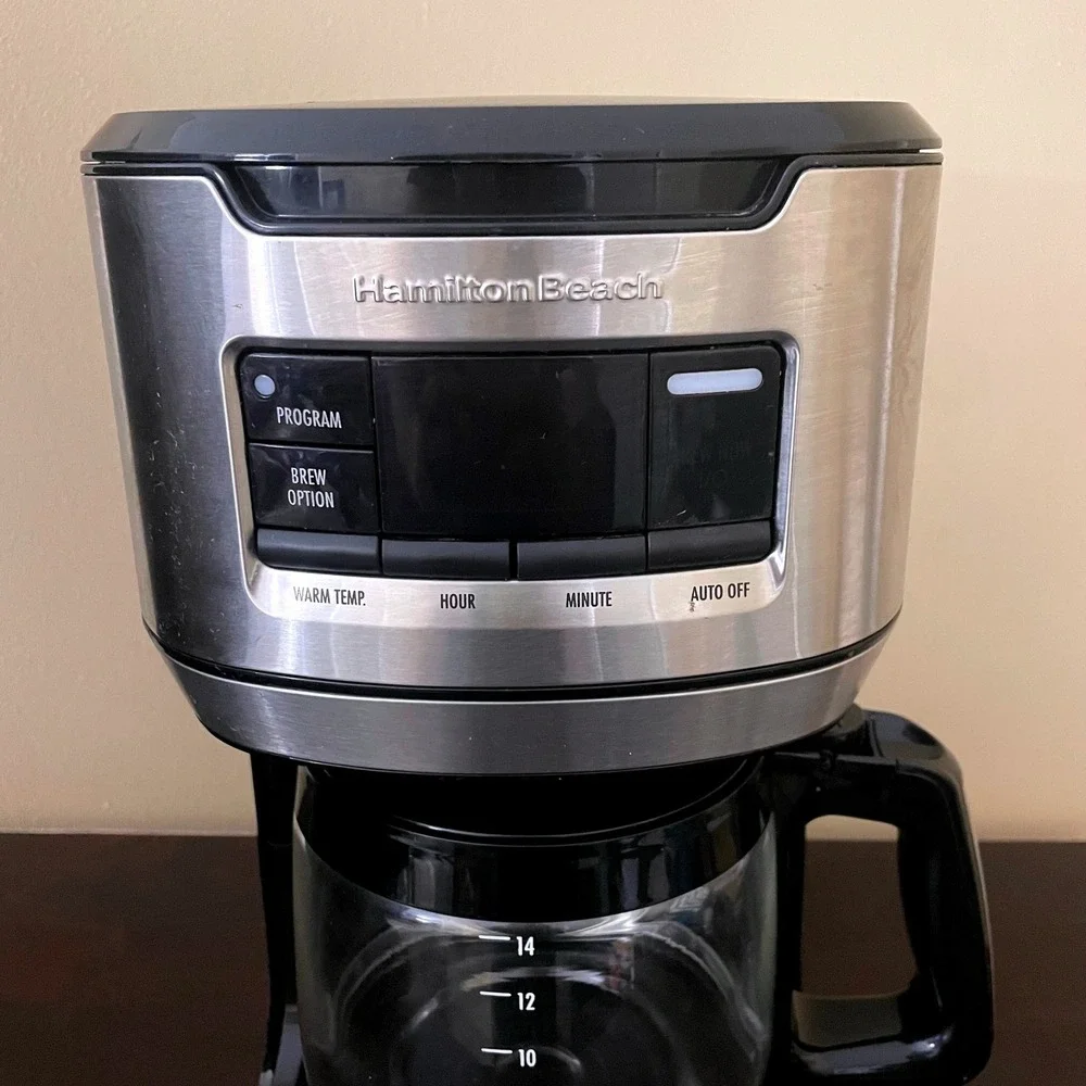 Hamilton Beach 14 Cup Programmable Coffee Maker Stainless Steel Black CM1403T-UL